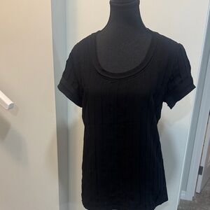 French Connection Black Short Sleeve Top
